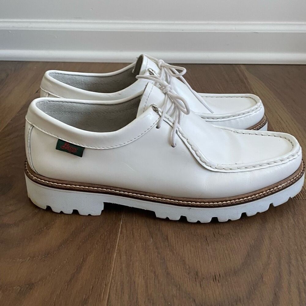 Bass Wallace White Leather Ranger Super Lug Moc Shoe Oxford $200 9